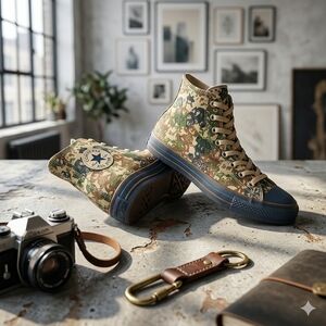 Converse Gas Mask Camo High Top Sneakers , Men's 9, Women's 11 NWOT